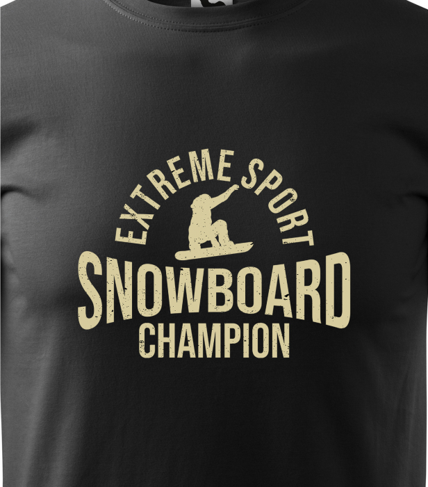 Tricou pentru pasionatii de snowboard, cadoul perfect, Extreme Sport Snowboard Champion [2]
