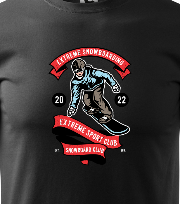 Tricou pentru pasionatii de snowboard, cadoul perfect, Extreme Sport Snowboarding Club 2022 [2]