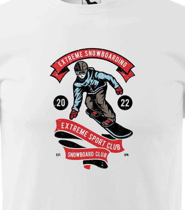Tricou pentru pasionatii de snowboard, cadoul perfect, Extreme Sport Snowboarding Club 2022 [2]