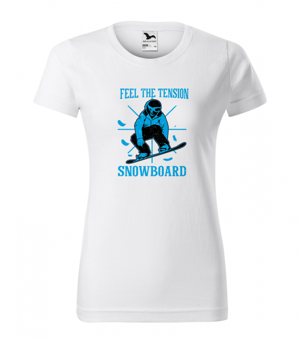 Tricou pentru pasionatii de snowboard, cadoul perfect, Feel The Tension Snowboard [1]