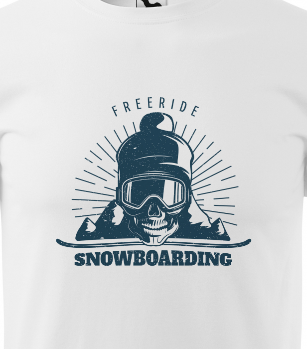 Tricou pentru pasionatii de snowboard, cadoul perfect, Freeride Skull Snowboarding [2]