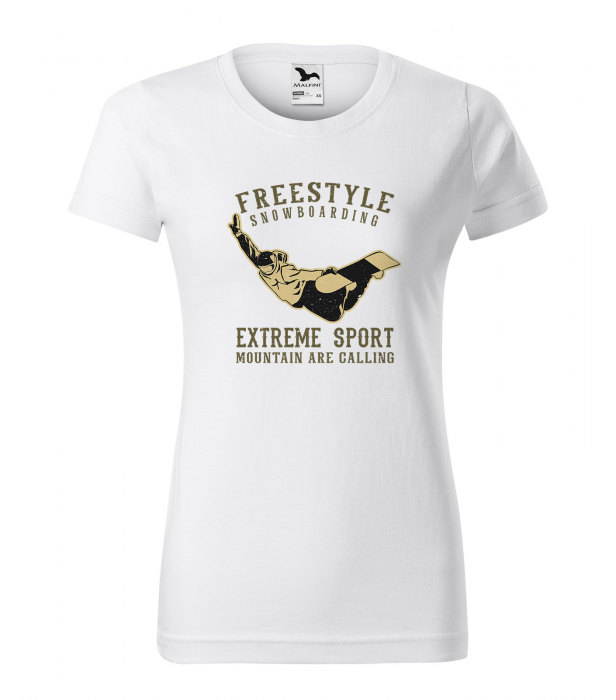 Tricou pentru pasionatii de snowboard, cadoul perfect, FreeStyle Snowboarding Extreme Mountain Sport [1]