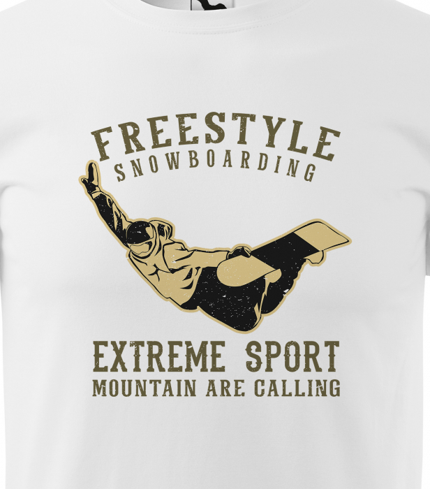 Tricou pentru pasionatii de snowboard, cadoul perfect, FreeStyle Snowboarding Extreme Mountain Sport [2]