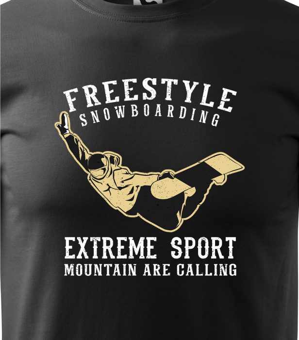 Tricou pentru pasionatii de snowboard, cadoul perfect, FreeStyle Snowboarding Extreme Mountain Sport [2]