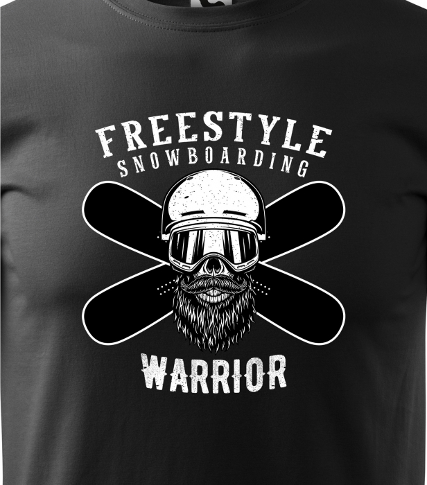 Tricou pentru pasionatii de snowboard, cadoul perfect, FreeStyle Snowboarding Warrior [2]