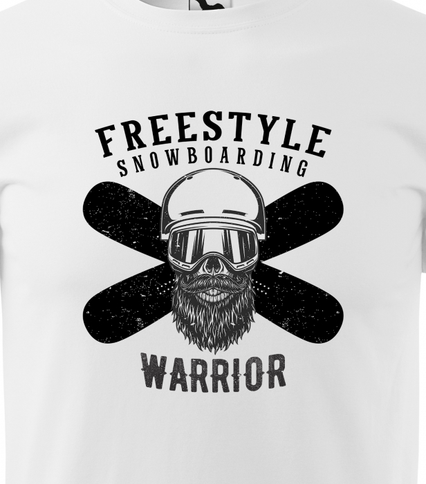 Tricou pentru pasionatii de snowboard, cadoul perfect, FreeStyle Snowboarding Warrior [2]