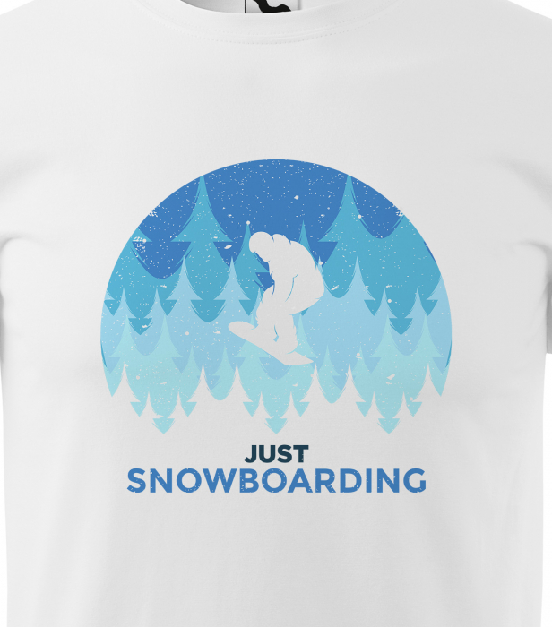 Tricou pentru pasionatii de snowboard, cadoul perfect, Just Snowboarding [2]
