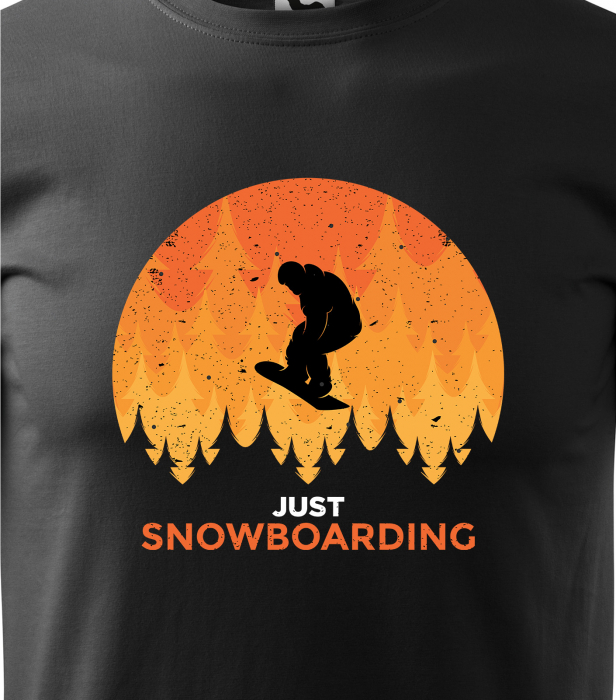 Tricou pentru pasionatii de snowboard, cadoul perfect, Just Snowboarding [2]