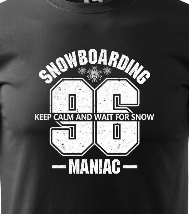 Tricou pentru pasionatii de snowboard, cadoul perfect, Keep Calm and Wait for the Snow [2]