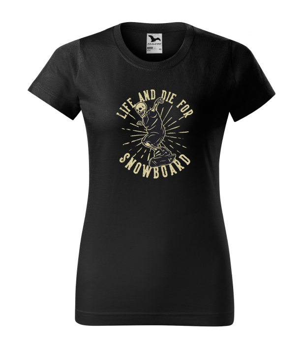 Tricou pentru pasionatii de snowboard, cadoul perfect, Live and Die for Snowboard [1]