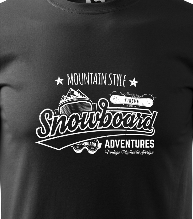 Tricou pentru pasionatii de snowboard, cadoul perfect, Mountain Style Snowboard Adventures [2]