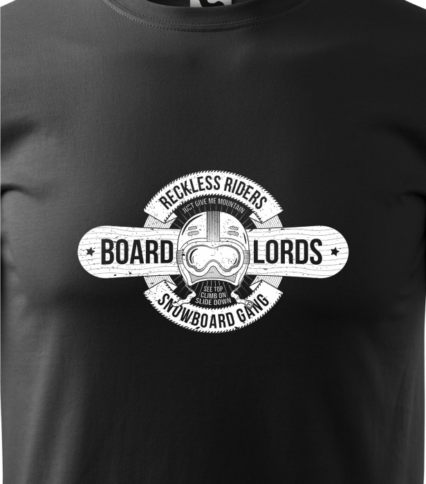Tricou pentru pasionatii de snowboard, cadoul perfect, Reckless Riders Board Lords [2]