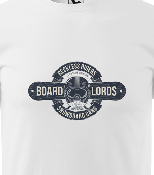 Tricou pentru pasionatii de snowboard, cadoul perfect, Reckless Riders Board Lords [2]