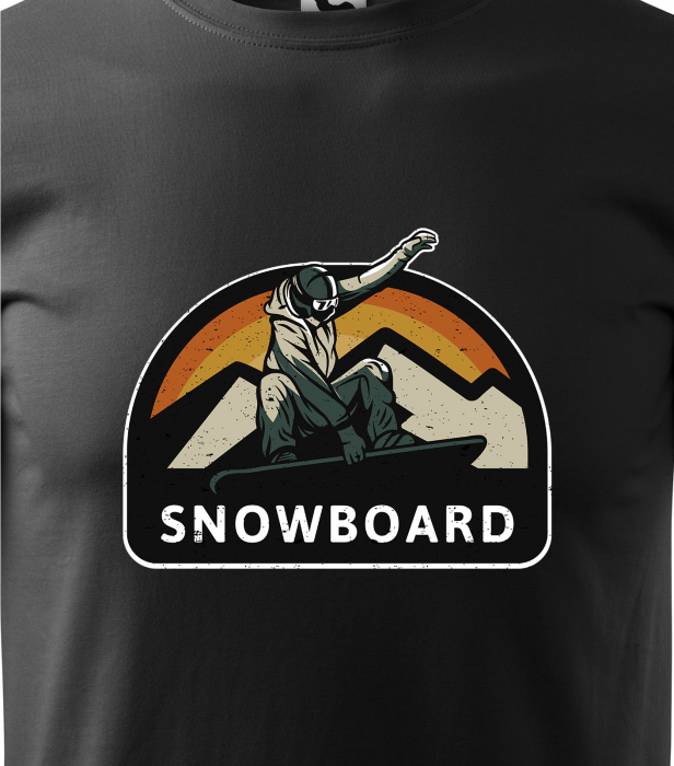Tricou pentru pasionatii de snowboard, cadoul perfect, Rider On His Board [2]