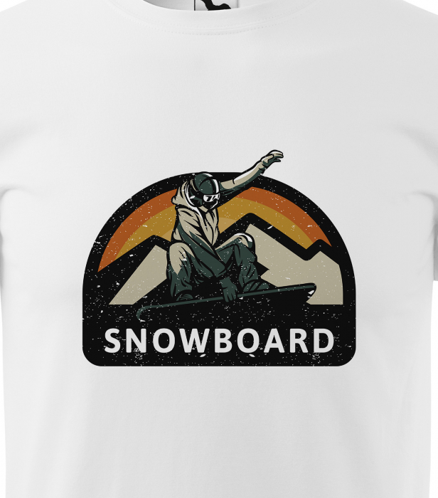 Tricou pentru pasionatii de snowboard, cadoul perfect, Rider On His Board [2]