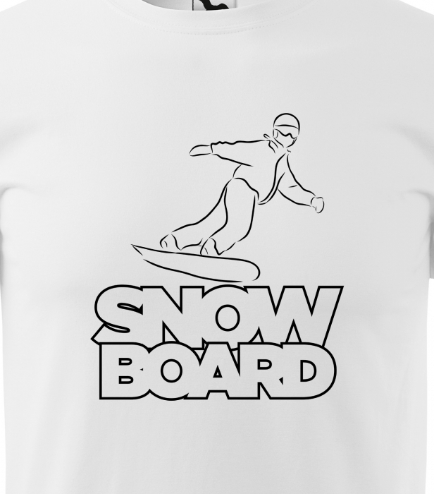 Tricou pentru pasionatii de snowboard, cadoul perfect, Rider Sliding [2]