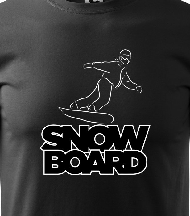 Tricou pentru pasionatii de snowboard, cadoul perfect, Rider Sliding [2]