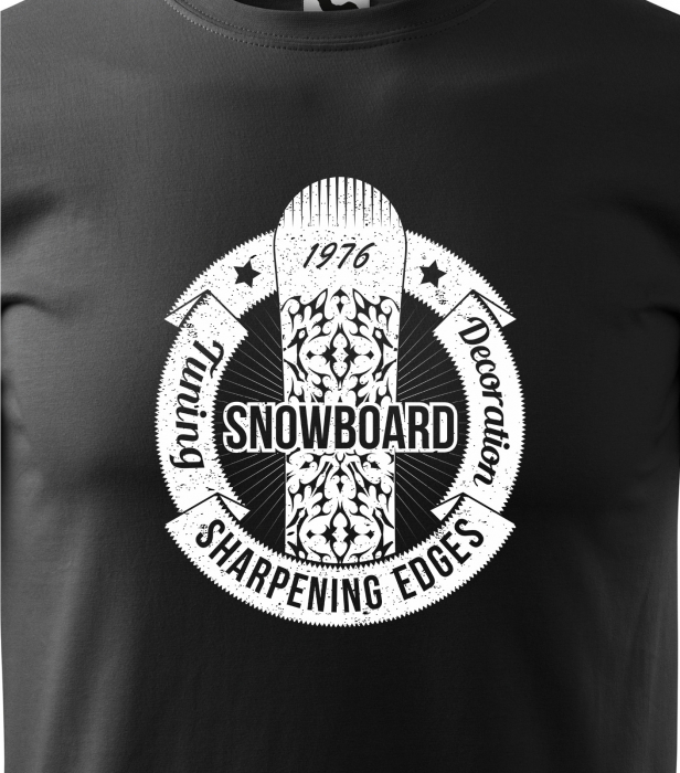 Tricou pentru pasionatii de snowboard, cadoul perfect, Sharp Edges [2]