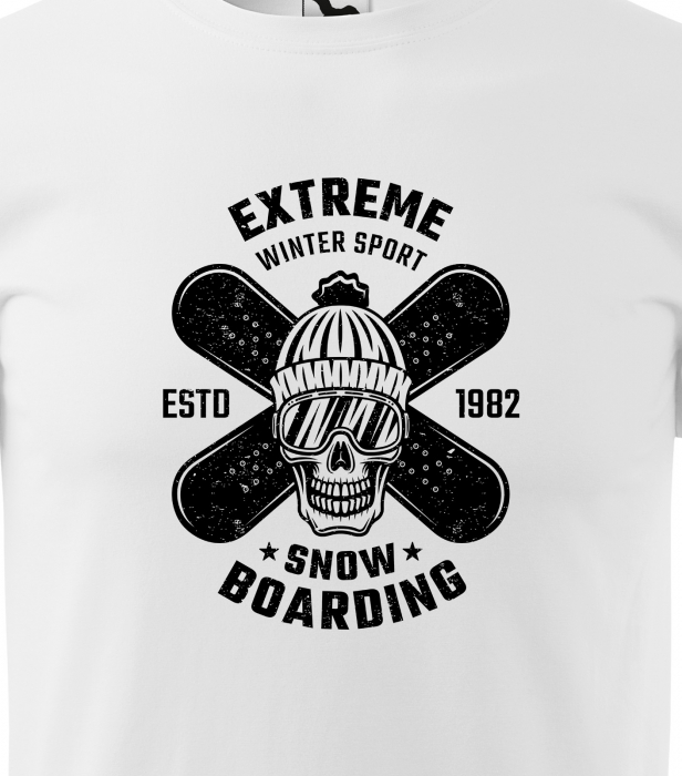 Tricou pentru pasionatii de snowboard, cadoul perfect, Skull and Boards [2]