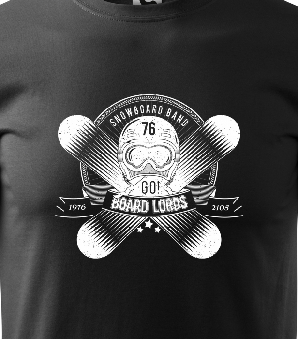 Tricou pentru pasionatii de snowboard, cadoul perfect, Snowboard Band Go Board Lords [2]