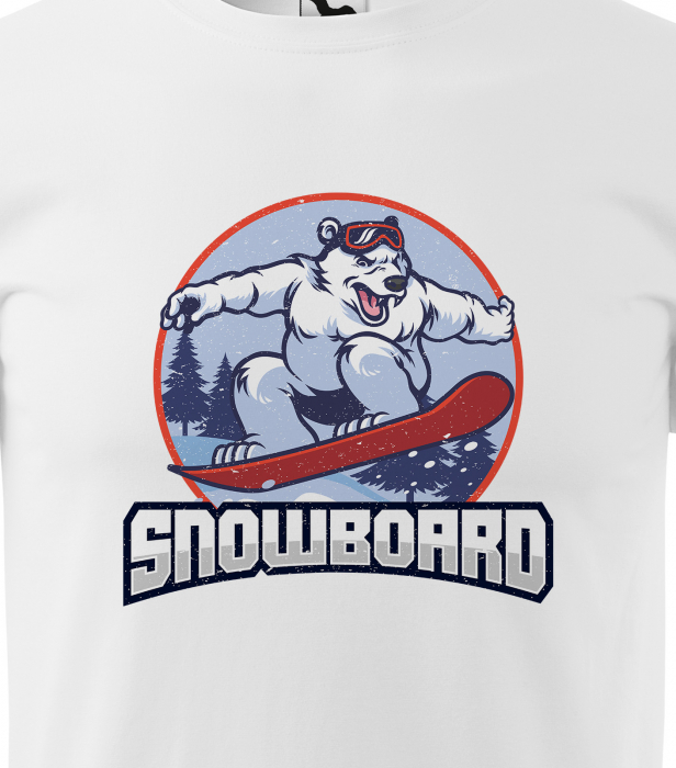Tricou pentru pasionatii de snowboard, cadoul perfect, Snowboard Bear [2]
