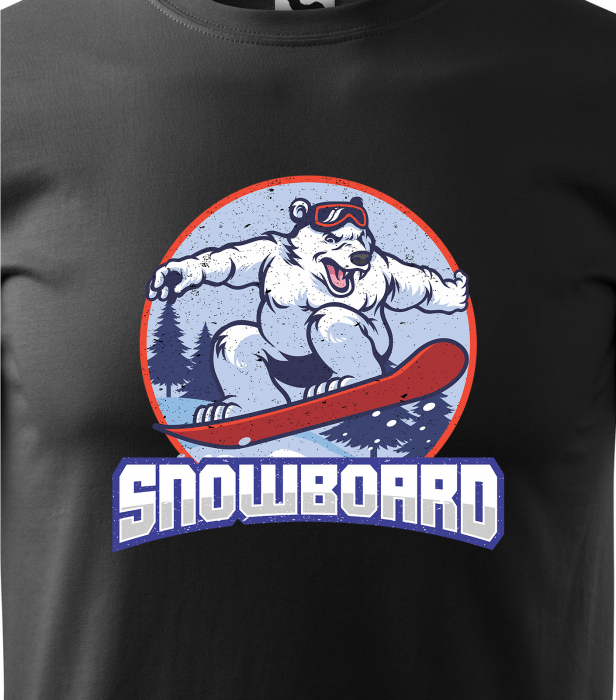 Tricou pentru pasionatii de snowboard, cadoul perfect, Snowboard Bear [2]