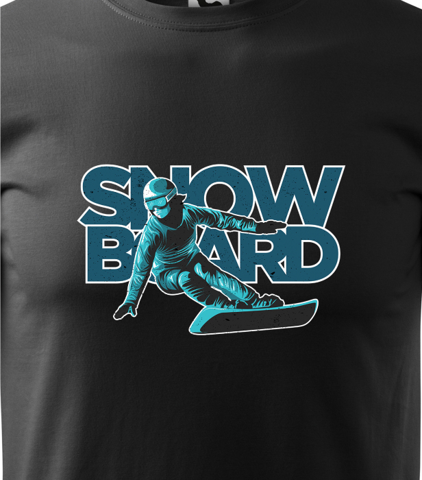 Tricou pentru pasionatii de snowboard, cadoul perfect, Snowboard Blue Rider [2]