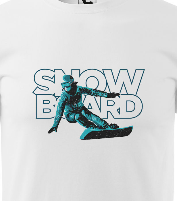 Tricou pentru pasionatii de snowboard, cadoul perfect, Snowboard Blue Rider [2]