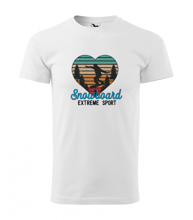 Tricou pentru pasionatii de snowboard, cadoul perfect, Snowboard Heart [1]