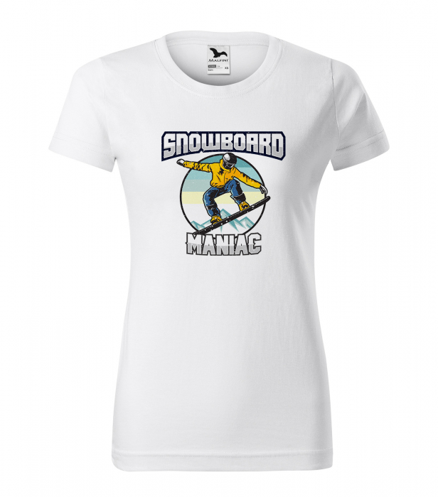 Tricou pentru pasionatii de snowboard, cadoul perfect, Snowboard Rider Maniac [1]