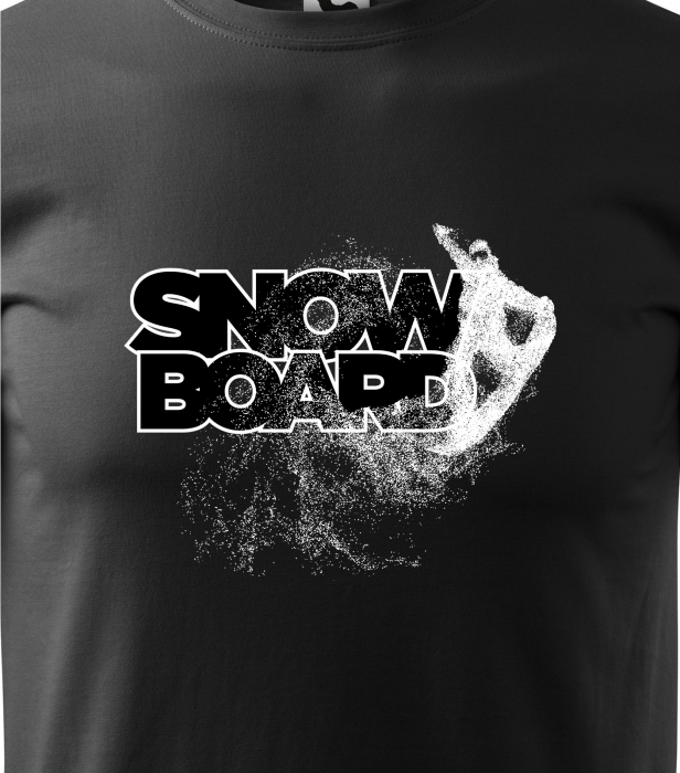 Tricou pentru pasionatii de snowboard, cadoul perfect, Snowboard Rider Saluting [2]