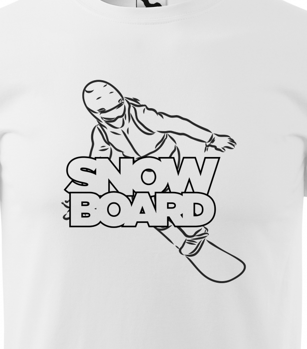 Tricou pentru pasionatii de snowboard, cadoul perfect, Snowboard Rider Silluette [2]