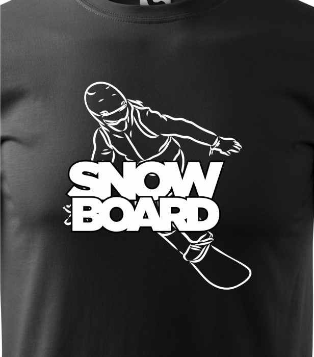 Tricou pentru pasionatii de snowboard, cadoul perfect, Snowboard Rider Silluette [2]