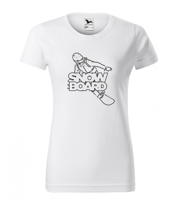 Tricou pentru pasionatii de snowboard, cadoul perfect, Snowboard Rider Silluette [1]
