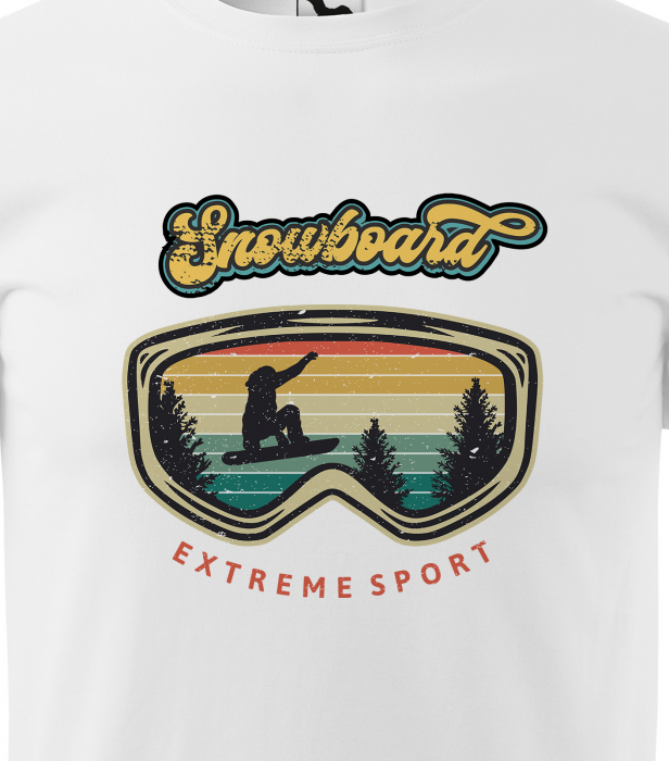 Tricou pentru pasionatii de snowboard, cadoul perfect, Snowboard The Extreme Winter Sport [2]