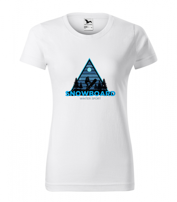 Tricou pentru pasionatii de snowboard, cadoul perfect, Snowboard Winter Moon Sport [1]