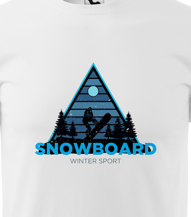 Tricou pentru pasionatii de snowboard, cadoul perfect, Snowboard Winter Moon Sport [2]