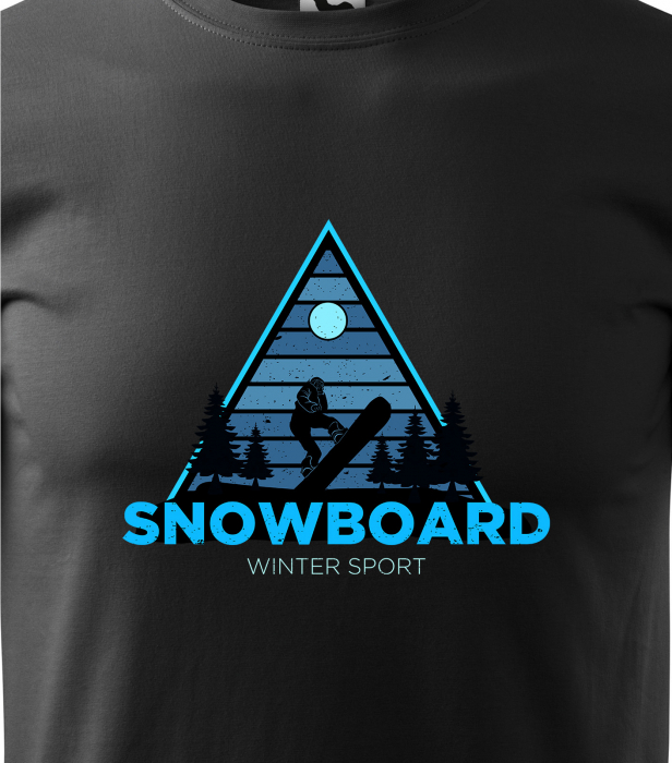 Tricou pentru pasionatii de snowboard, cadoul perfect, Snowboard Winter Moon Sport [2]