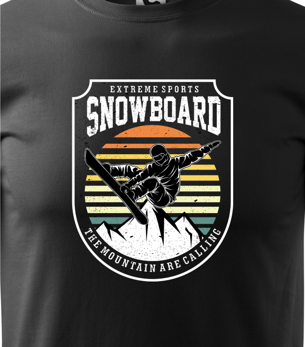 Tricou pentru pasionatii de snowboard, cadoul perfect, Snowboarder Making a Jump [2]