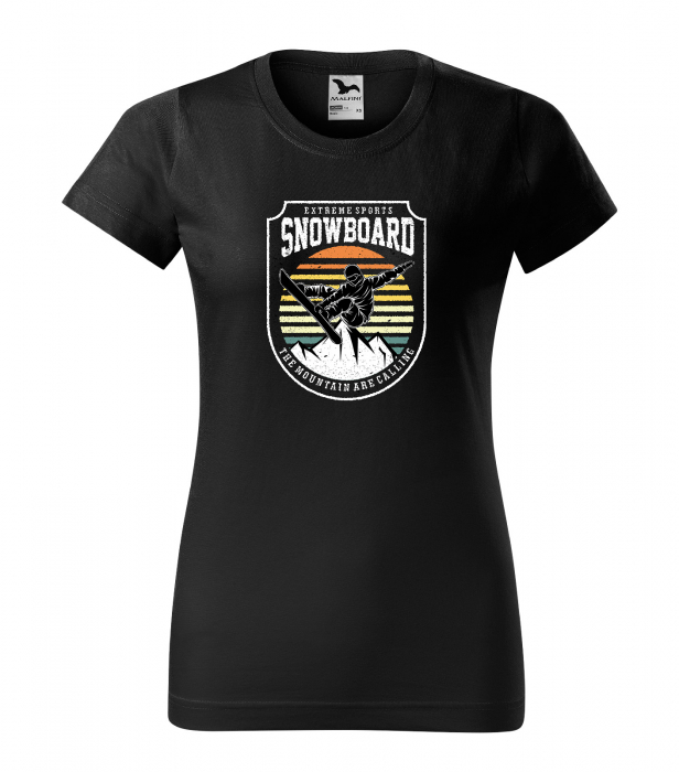Tricou pentru pasionatii de snowboard, cadoul perfect, Snowboarder Making a Jump [1]