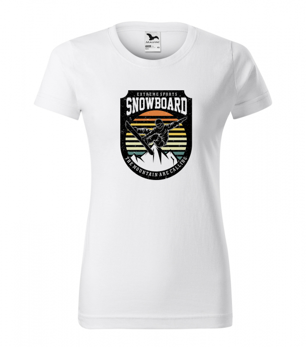 Tricou pentru pasionatii de snowboard, cadoul perfect, Snowboarder Making a Jump [1]