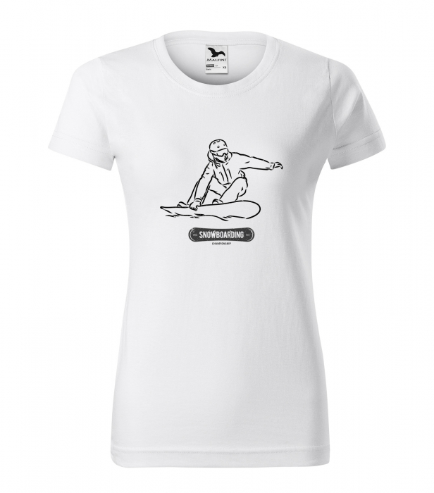 Tricou pentru pasionatii de snowboard, cadoul perfect, Snowboarding Championship Guy [1]