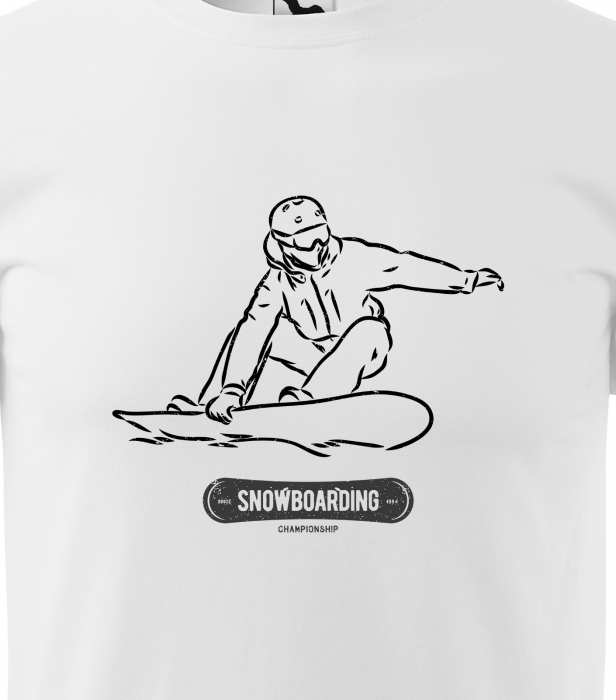 Tricou pentru pasionatii de snowboard, cadoul perfect, Snowboarding Championship Guy [2]