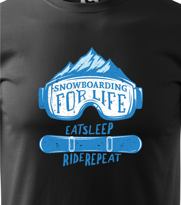 Tricou pentru pasionatii de snowboard, cadoul perfect, Snowboarding For Life [2]