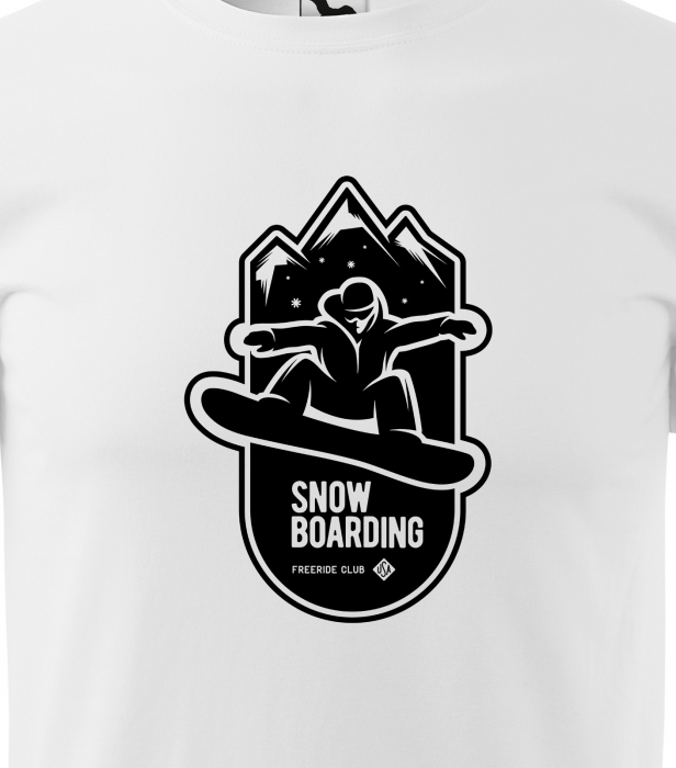 Tricou pentru pasionatii de snowboard, cadoul perfect, Snowboarding FreeRide Club USA [2]