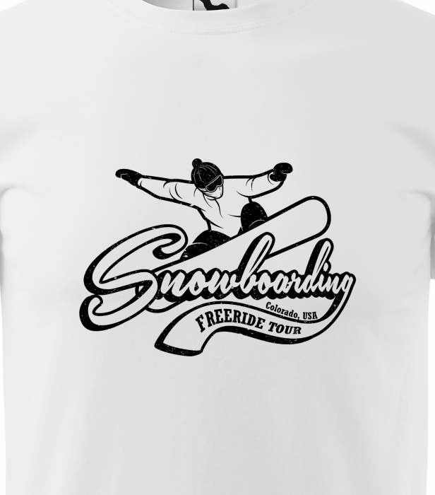 Tricou pentru pasionatii de snowboard, cadoul perfect, Snowboarding Freeride Tour [2]
