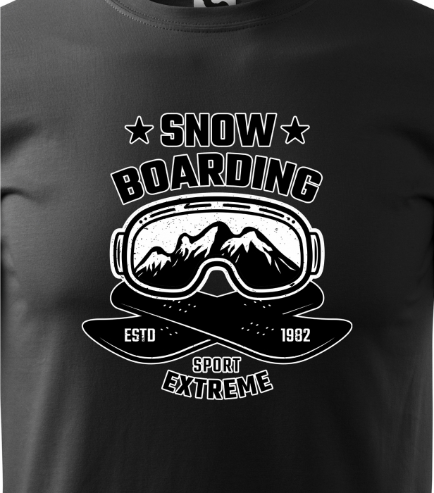 Tricou pentru pasionatii de snowboard, cadoul perfect, Snowboarding Mountain Gogles [2]