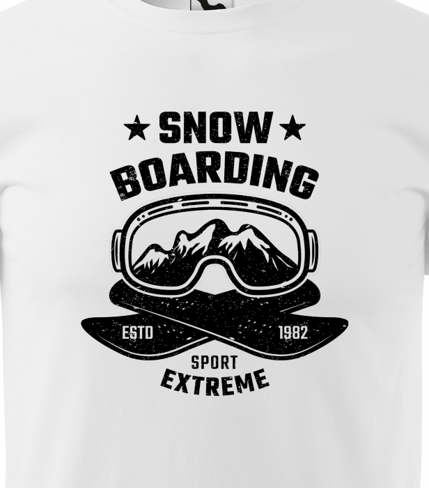 Tricou pentru pasionatii de snowboard, cadoul perfect, Snowboarding Mountain Gogles [2]