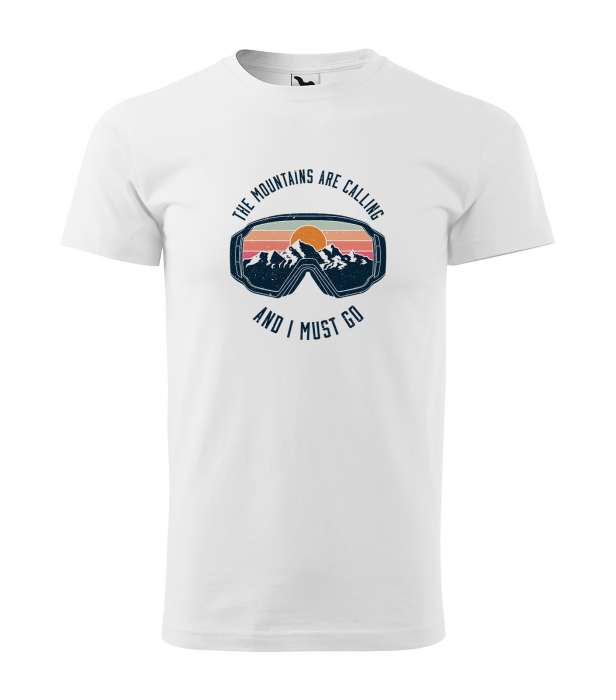 Tricou pentru pasionatii de snowboard, cadoul perfect, The Mountains Are Calling Me And I Must Go [1]