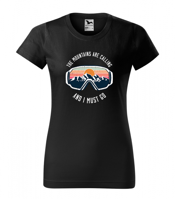Tricou pentru pasionatii de snowboard, cadoul perfect, The Mountains Are Calling Me And I Must Go [1]
